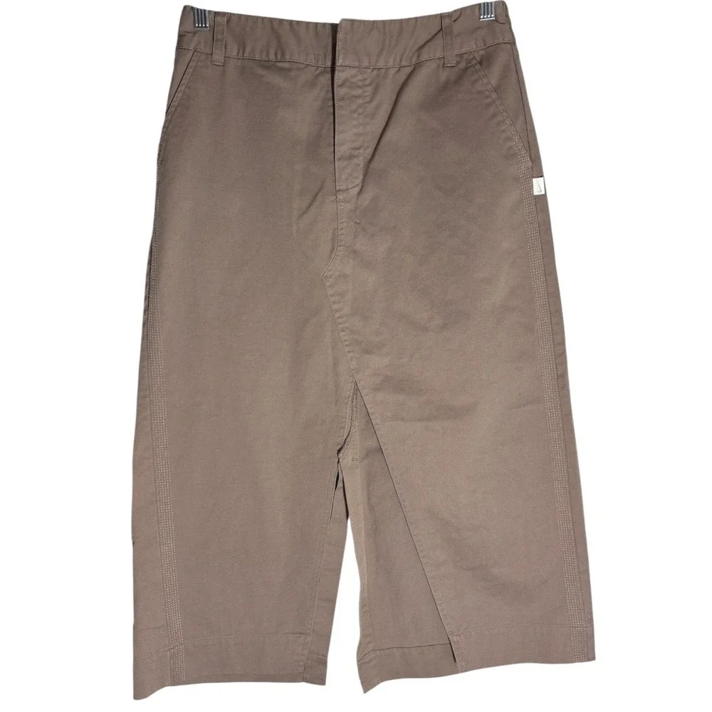 Nike Brown Twill Cotton Blend Sports Midi Skirt sz XL